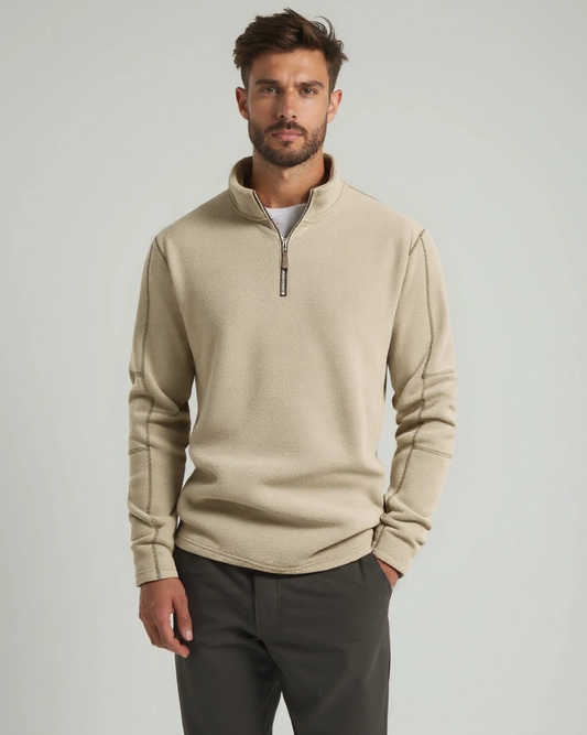 Albert | Beige Half-Zip Jumper