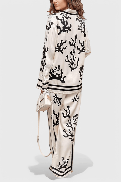 Amelia | Printed Long-Sleeve Trouser Set