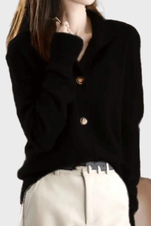 Amber | Soft Beige Button Cardigan