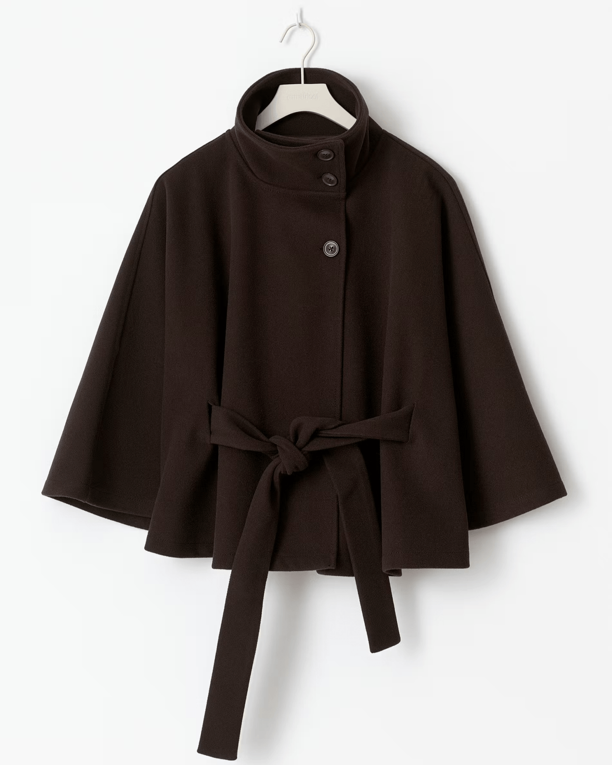 Amelia | Camel Belted Cape Coat