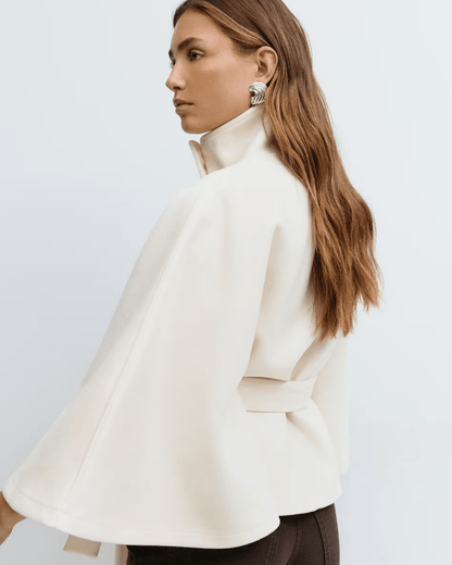 Amelia | Camel Belted Cape Coat