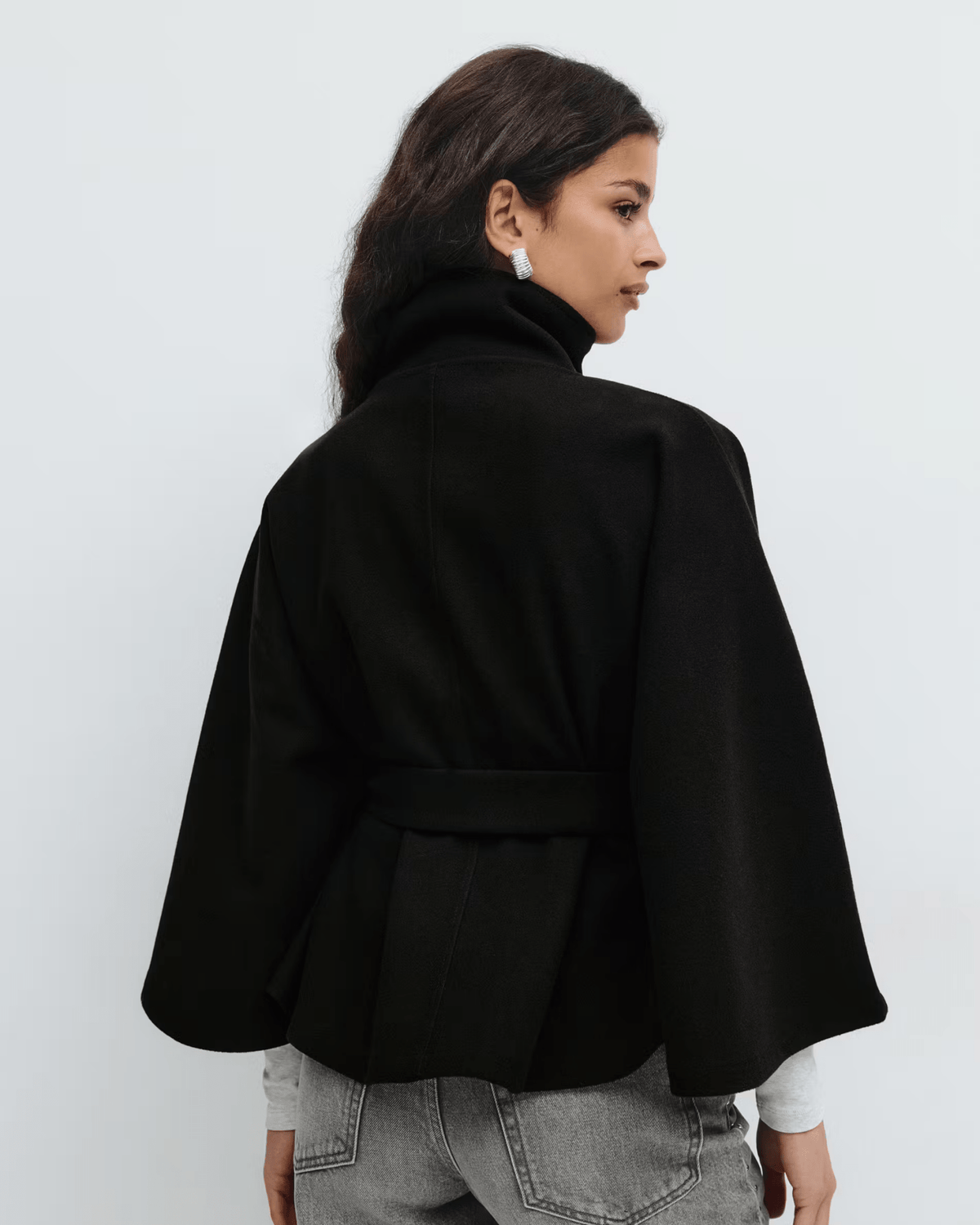 Amelia | Camel Belted Cape Coat