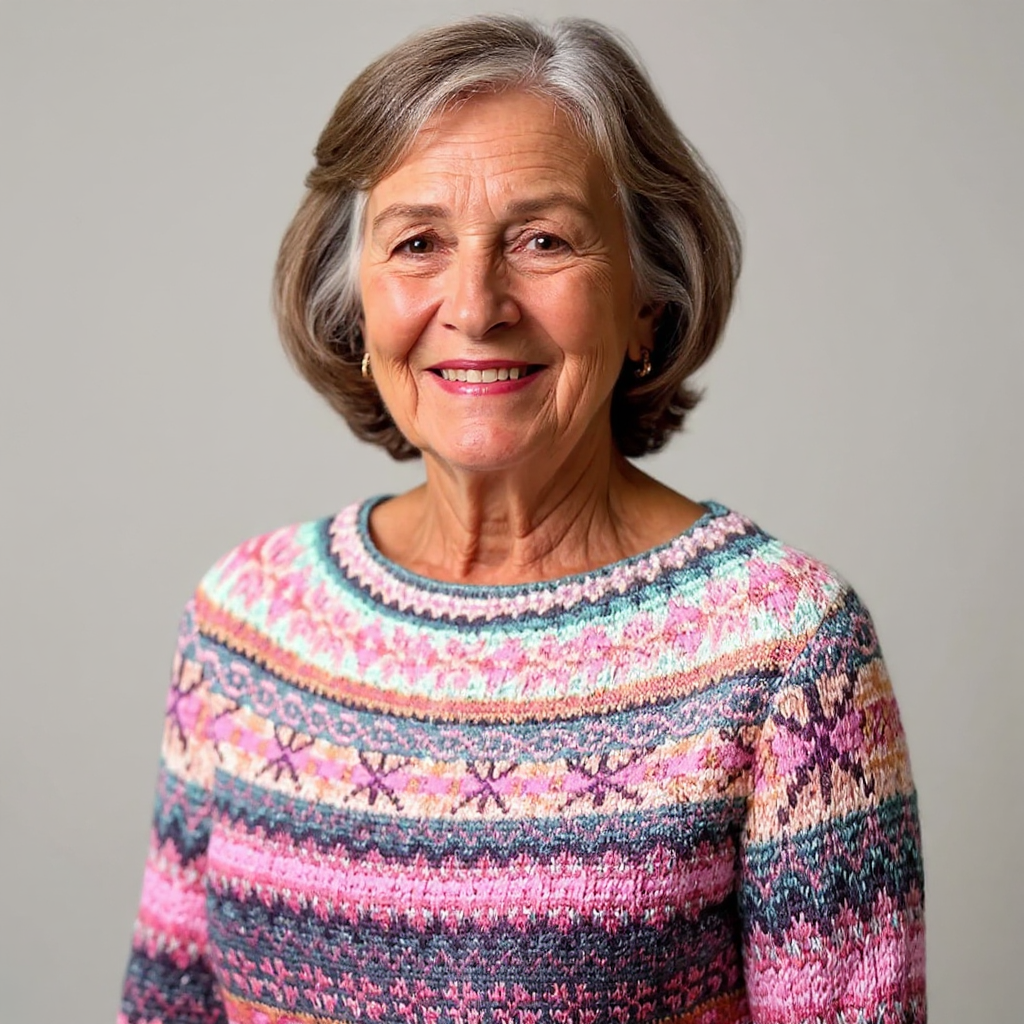 Amy | Pink Multicolour Fair Isle Jumper