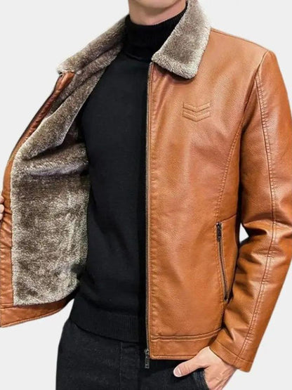 Arthur | Black Sherpa-Collar Jacket
