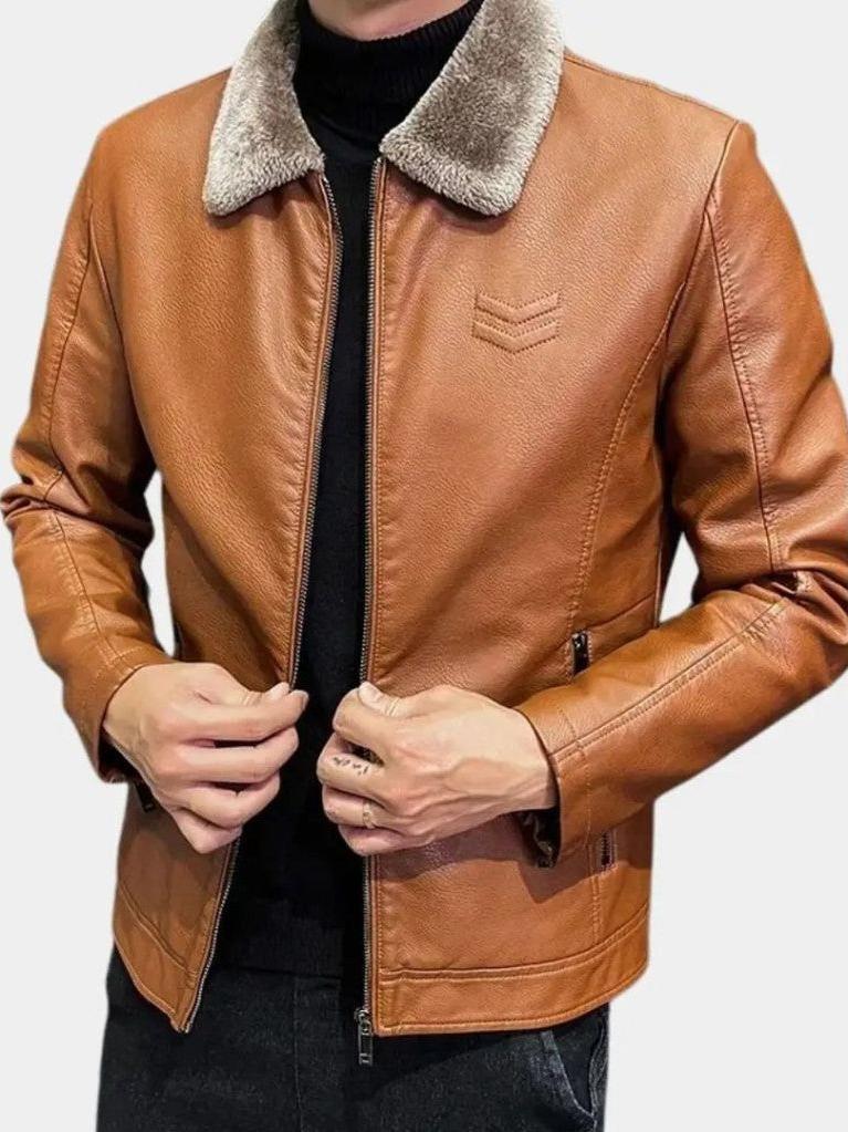 Arthur | Black Sherpa-Collar Jacket