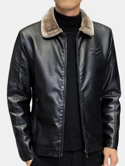 Arthur | Black Sherpa-Collar Jacket