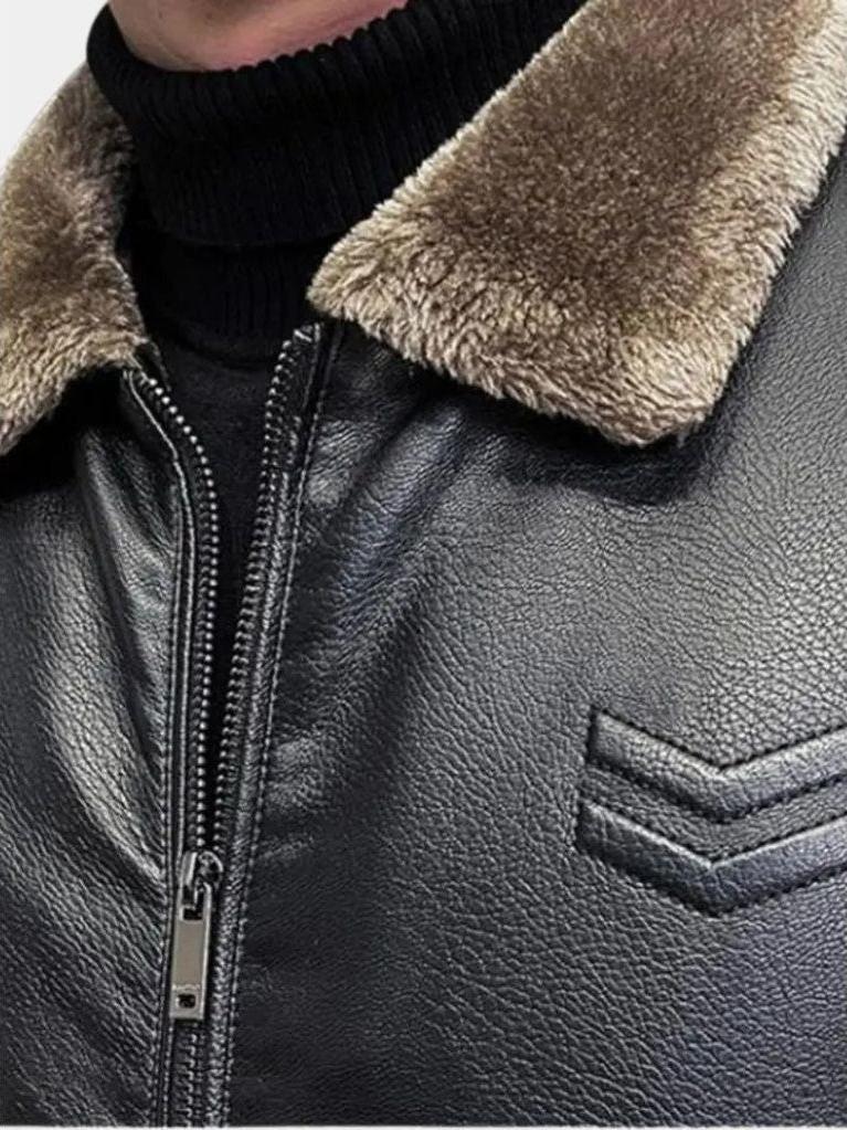 Arthur | Black Sherpa-Collar Jacket