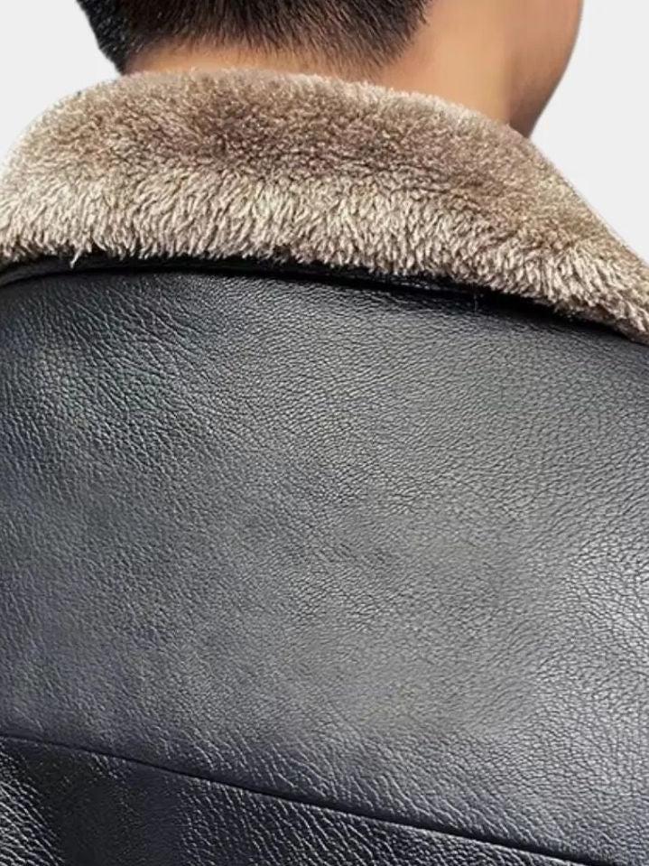 Arthur | Black Sherpa-Collar Jacket