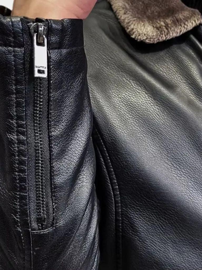 Arthur | Black Sherpa-Collar Jacket