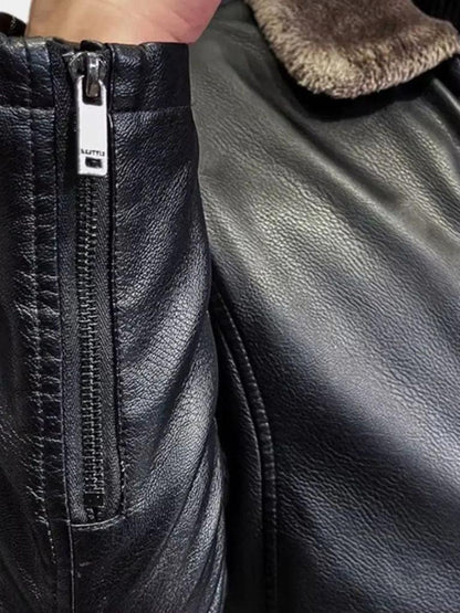 Arthur | Black Sherpa-Collar Jacket