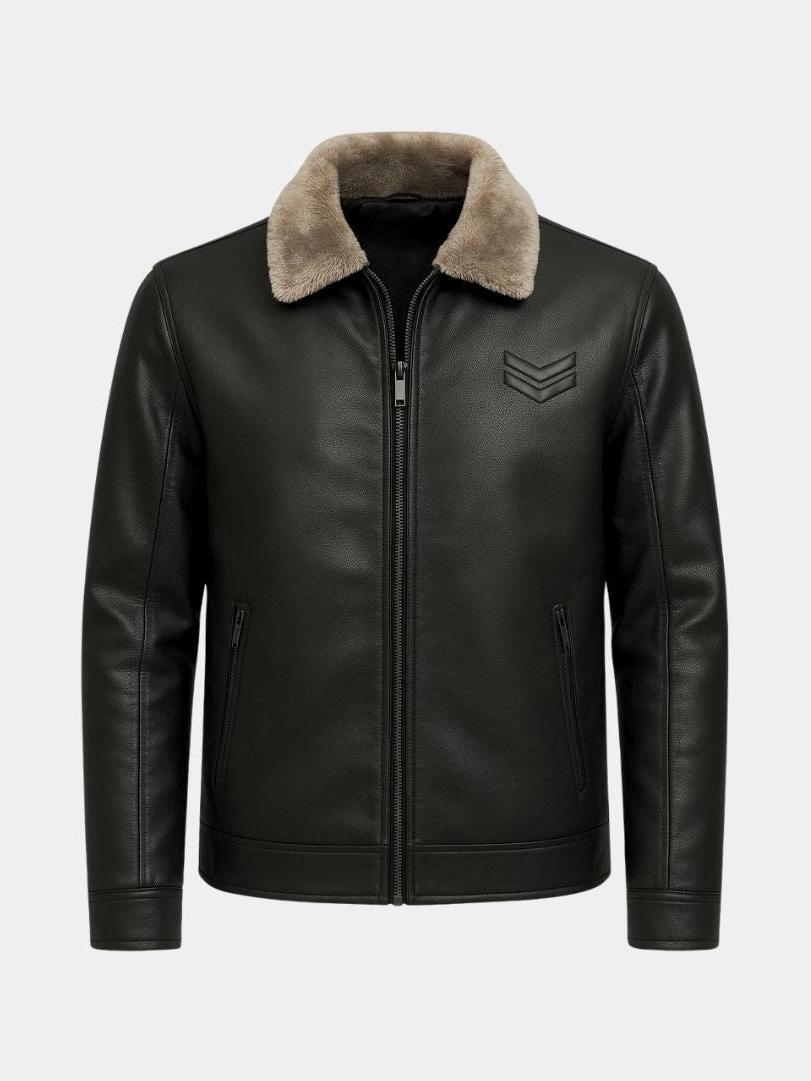 Arthur | Black Sherpa-Collar Jacket