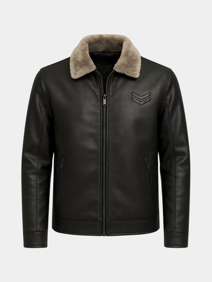 Arthur | Black Sherpa-Collar Jacket