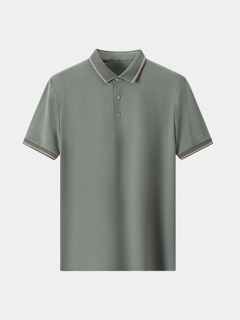Alistair | Navy Contrast-Trim Polo