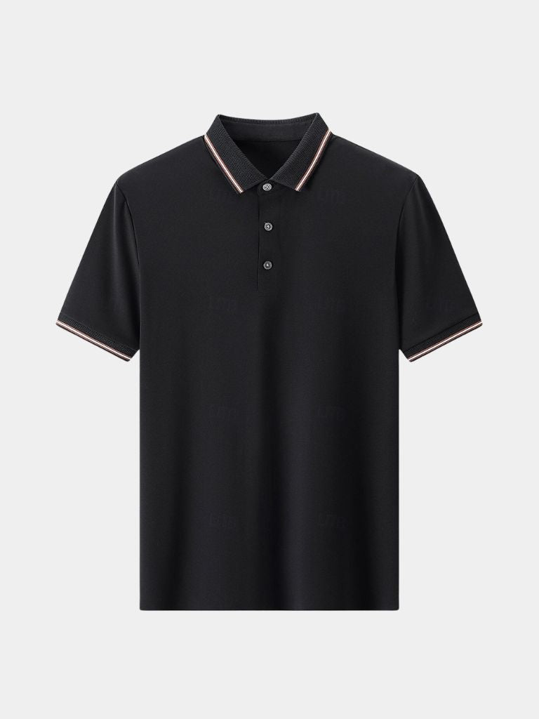 Alistair | Navy Contrast-Trim Polo