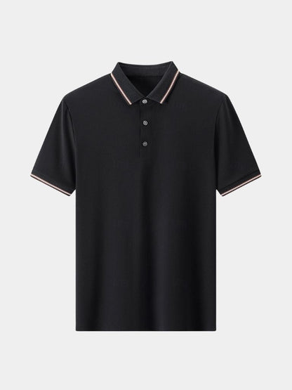 Alistair | Navy Contrast-Trim Polo