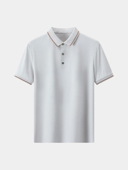 Alistair | Navy Contrast-Trim Polo
