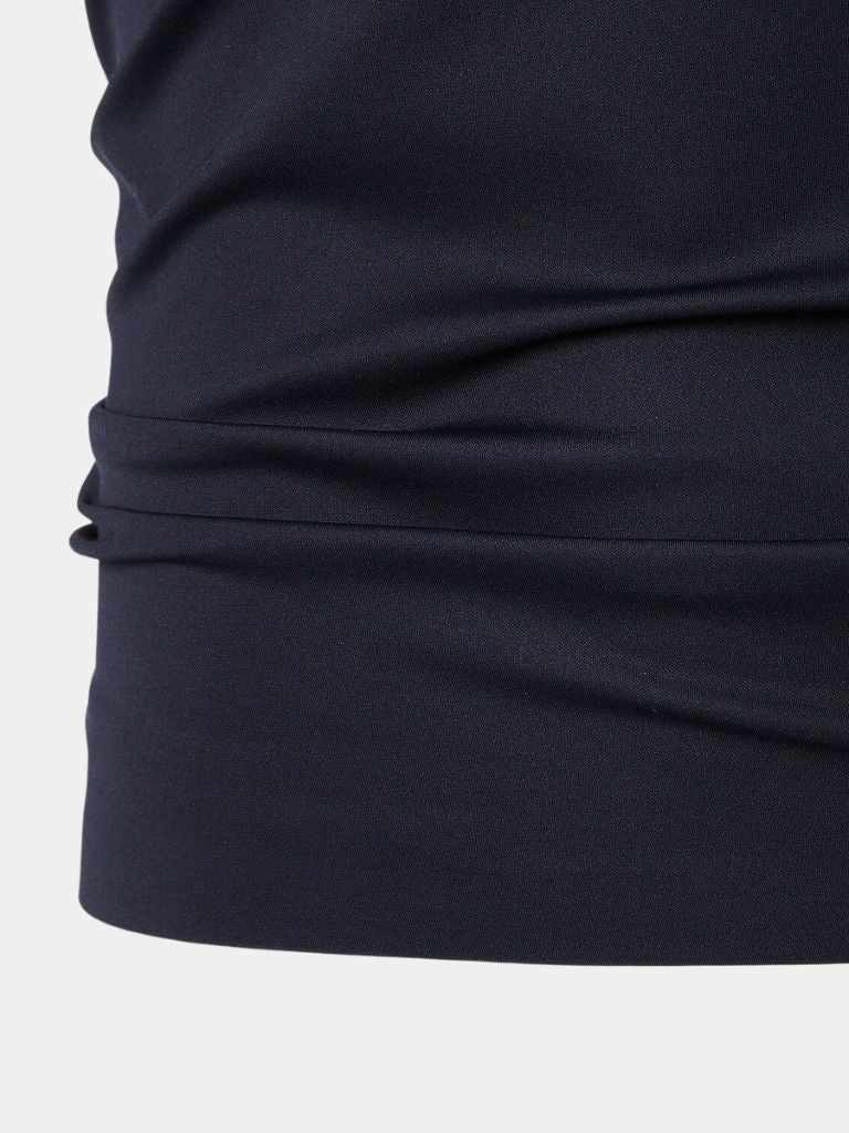 Alistair | Navy Contrast-Trim Polo