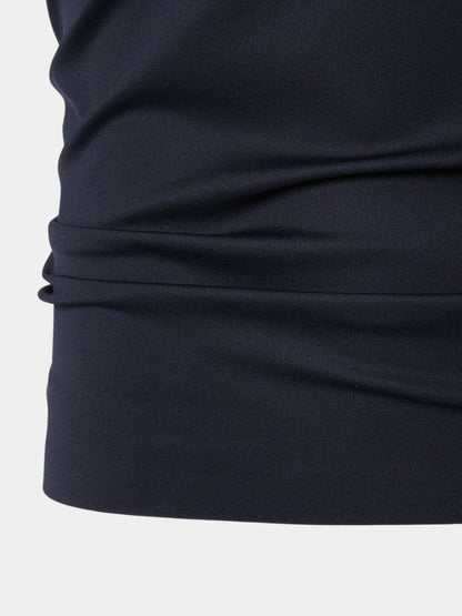 Alistair | Navy Contrast-Trim Polo