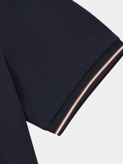 Alistair | Navy Contrast-Trim Polo