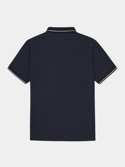 Alistair | Navy Contrast-Trim Polo