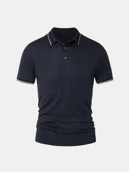 Alistair | Navy Contrast-Trim Polo