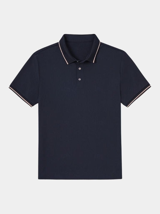 Alistair | Navy Contrast-Trim Polo