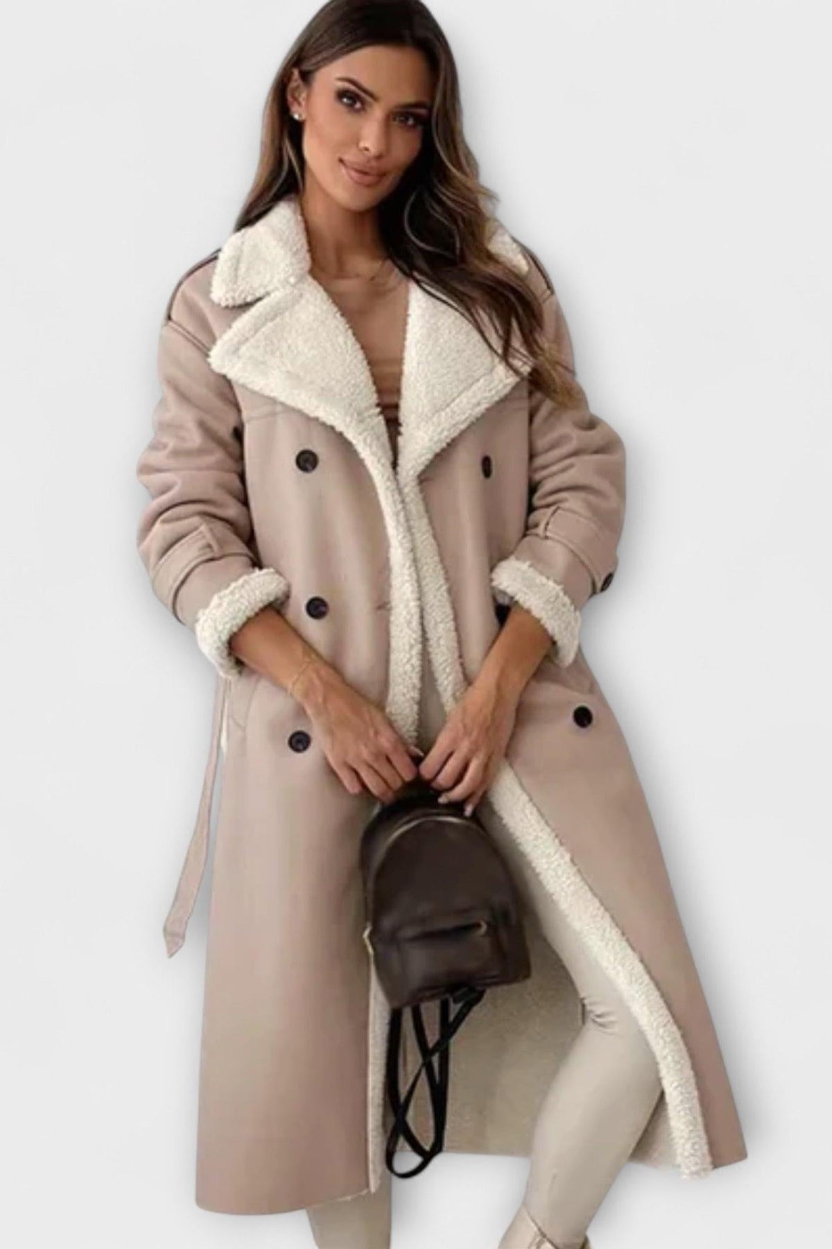 Andrea | Black Faux-Shearling Jacket