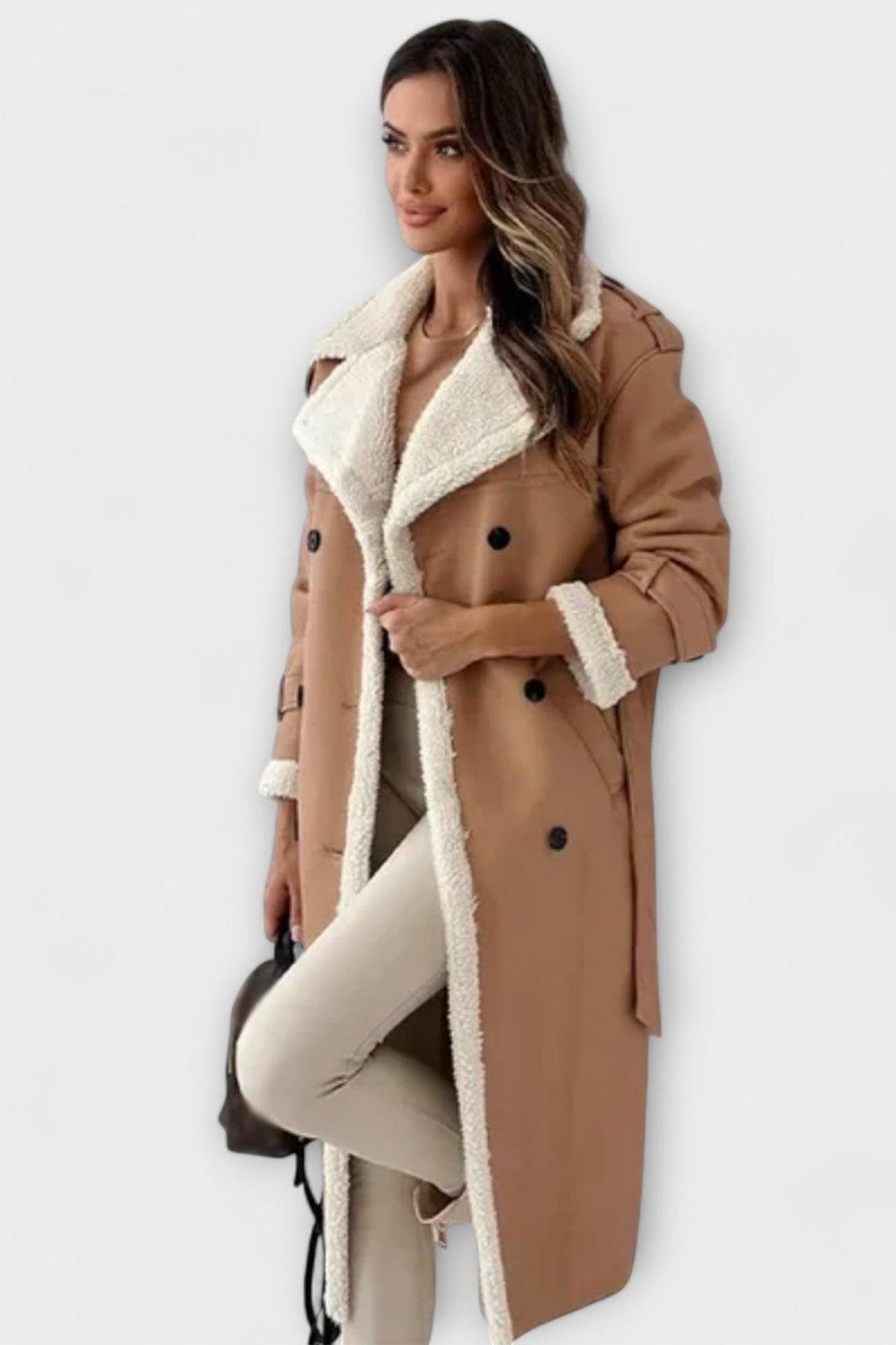 Andrea | Black Faux-Shearling Jacket