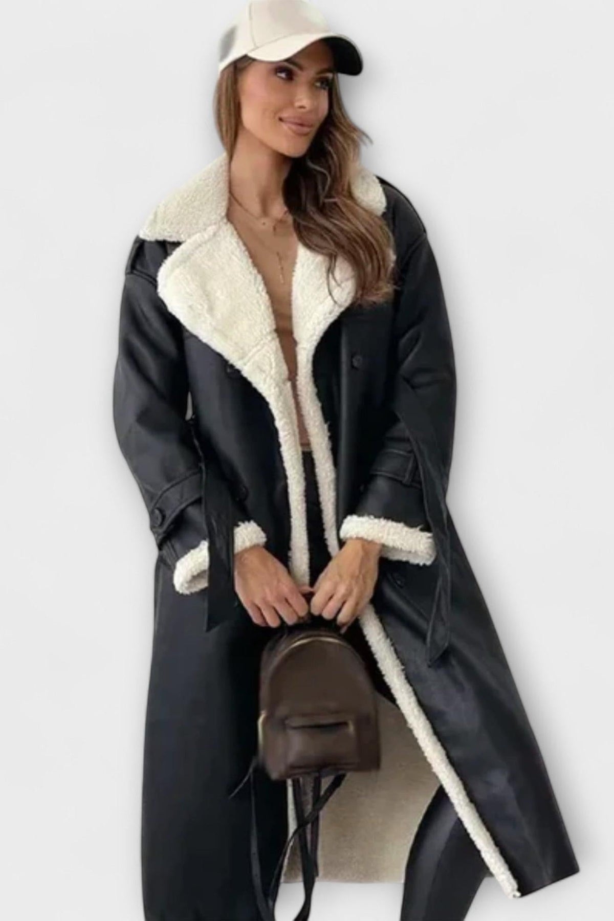 Andrea | Black Faux-Shearling Jacket