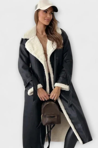 Andrea | Black Faux-Shearling Jacket