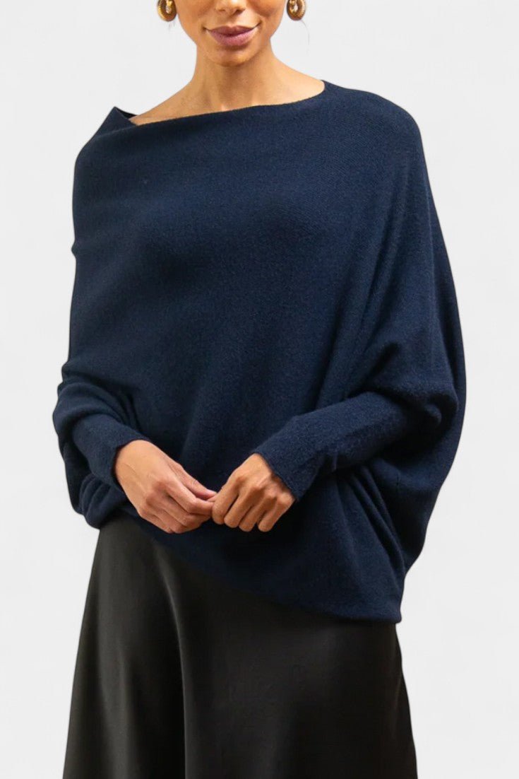 Andrea | Olive Off-Shoulder Jumper