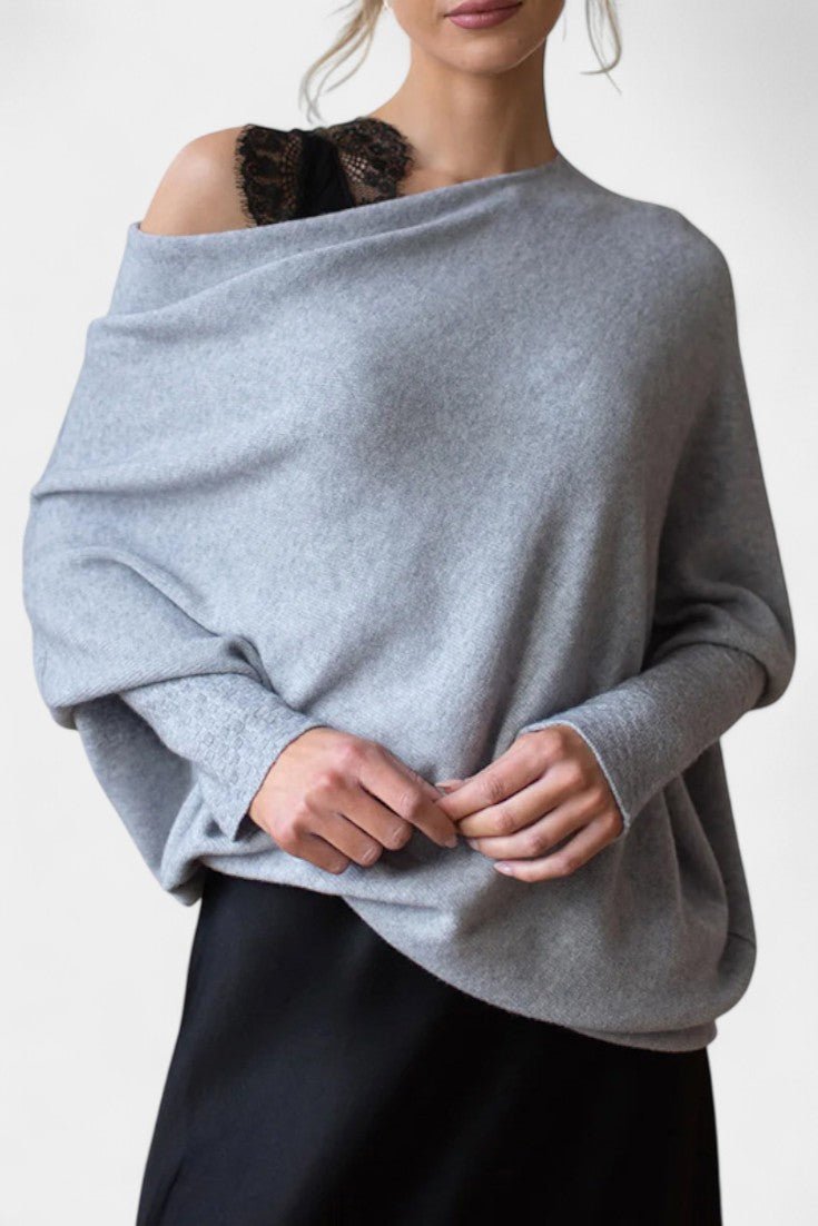 Andrea | Olive Off-Shoulder Jumper