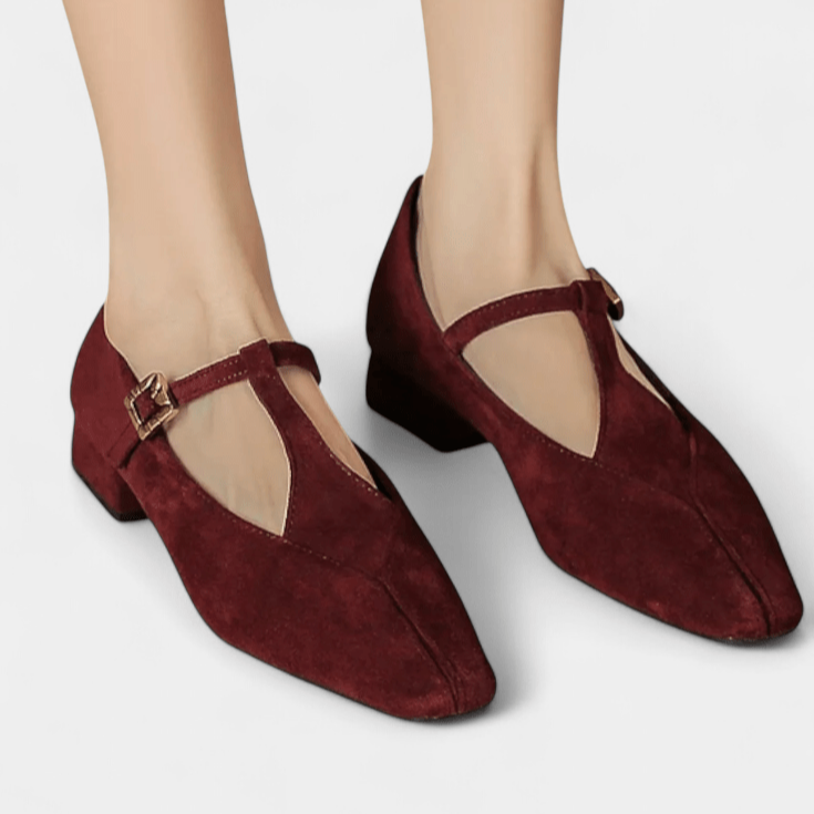 Andrea | Brown Suede-Style Mary Jane Shoes