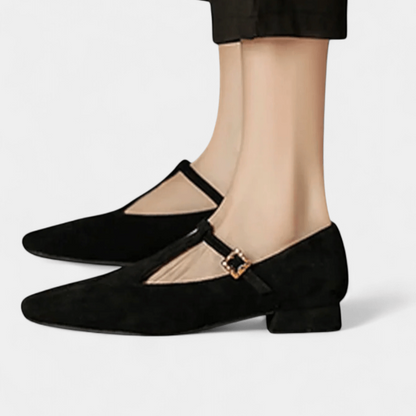 Andrea | Brown Suede-Style Mary Jane Shoes