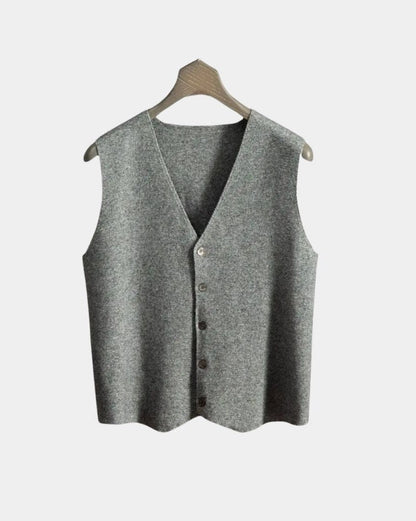 Angus | Navy Button Waistcoat