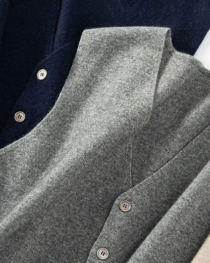 Angus | Navy Button Waistcoat