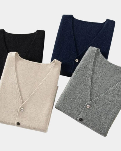 Angus | Navy Button Waistcoat