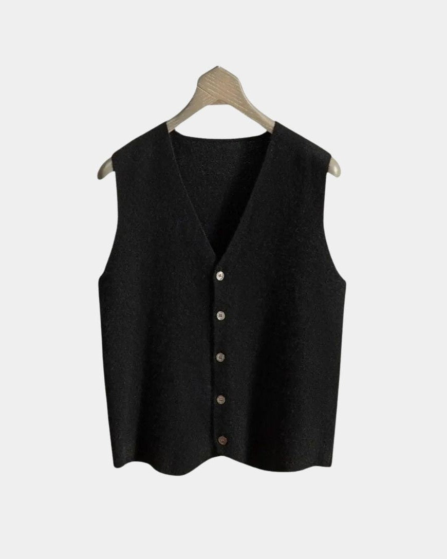 Angus | Navy Button Waistcoat