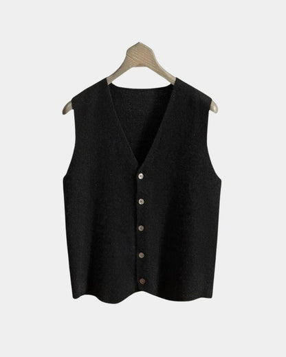 Angus | Navy Button Waistcoat