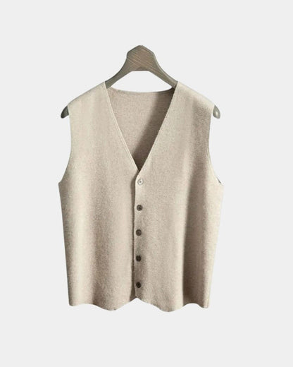 Angus | Navy Button Waistcoat
