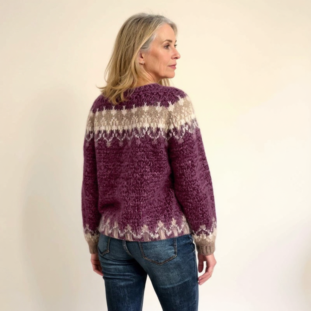 Angela | Charcoal Fair Isle Knit Jumper