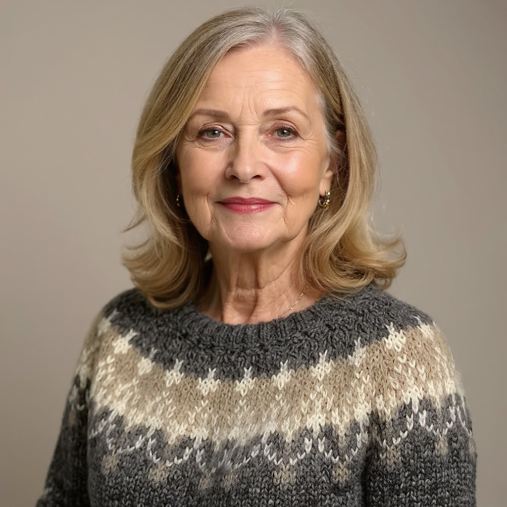 Angela | Charcoal Fair Isle Knit Jumper