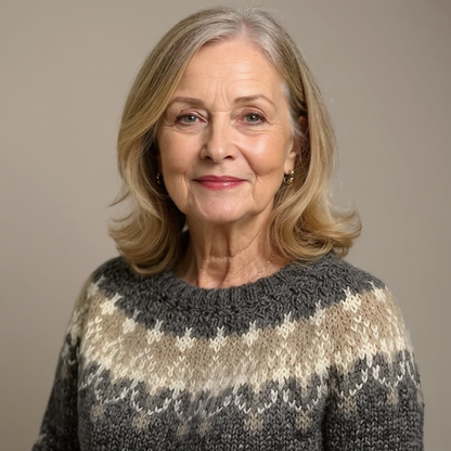 Angela | Charcoal Fair Isle Knit Jumper