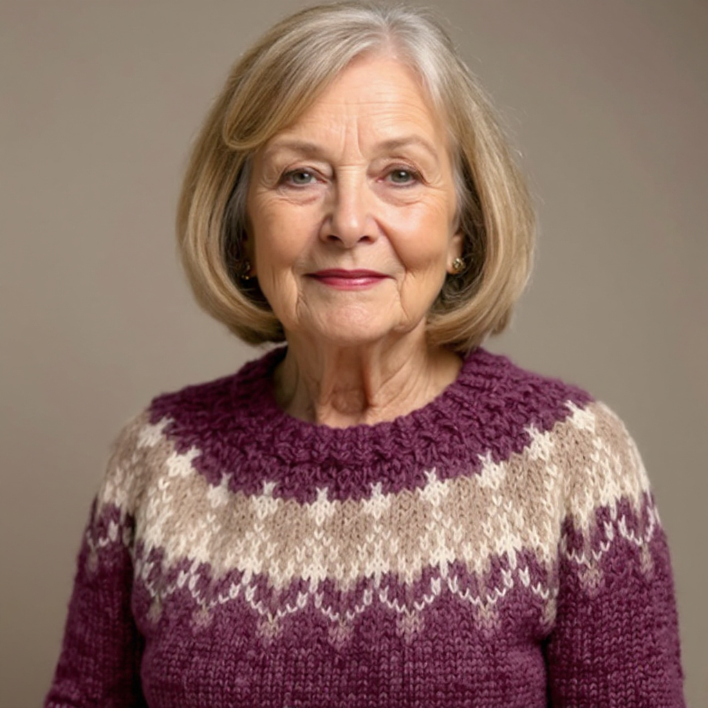 Angela | Charcoal Fair Isle Knit Jumper