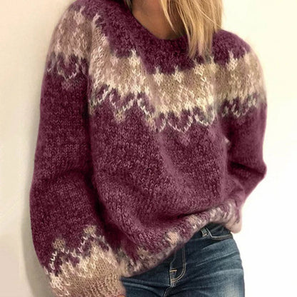 Angela | Charcoal Fair Isle Knit Jumper