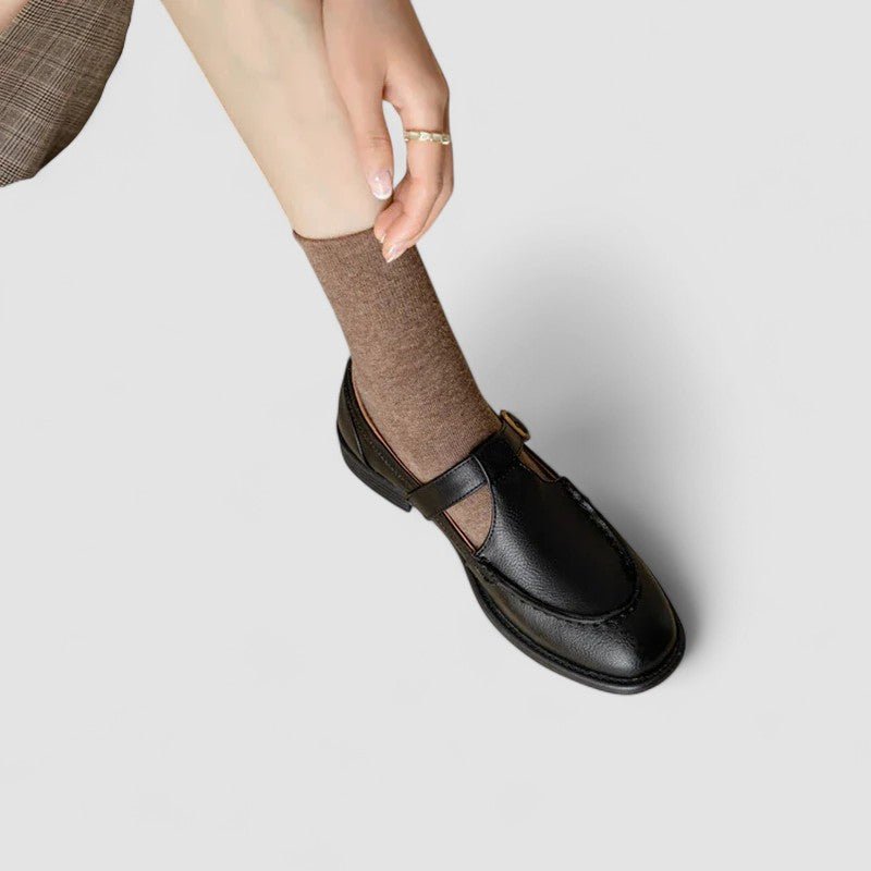 Anna | Black Double-Strap Mary Jane Shoes