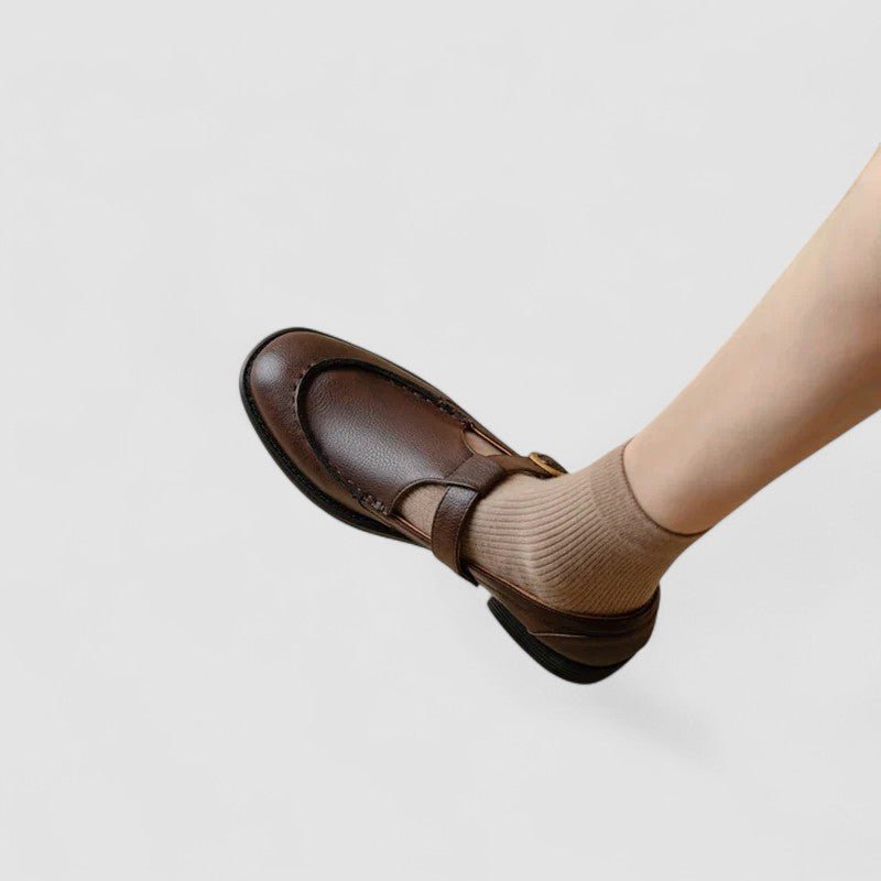 Anna | Black Double-Strap Mary Jane Shoes