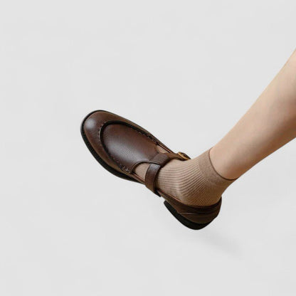 Anna | Black Double-Strap Mary Jane Shoes