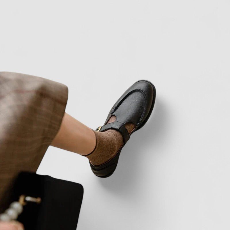Anna | Black Double-Strap Mary Jane Shoes