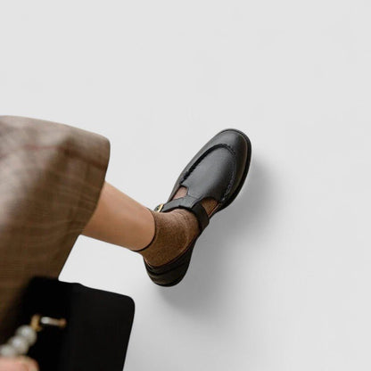 Anna | Black Double-Strap Mary Jane Shoes